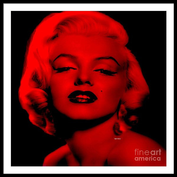 Framed Print - Marilyn Monroe In Red. Pop Art