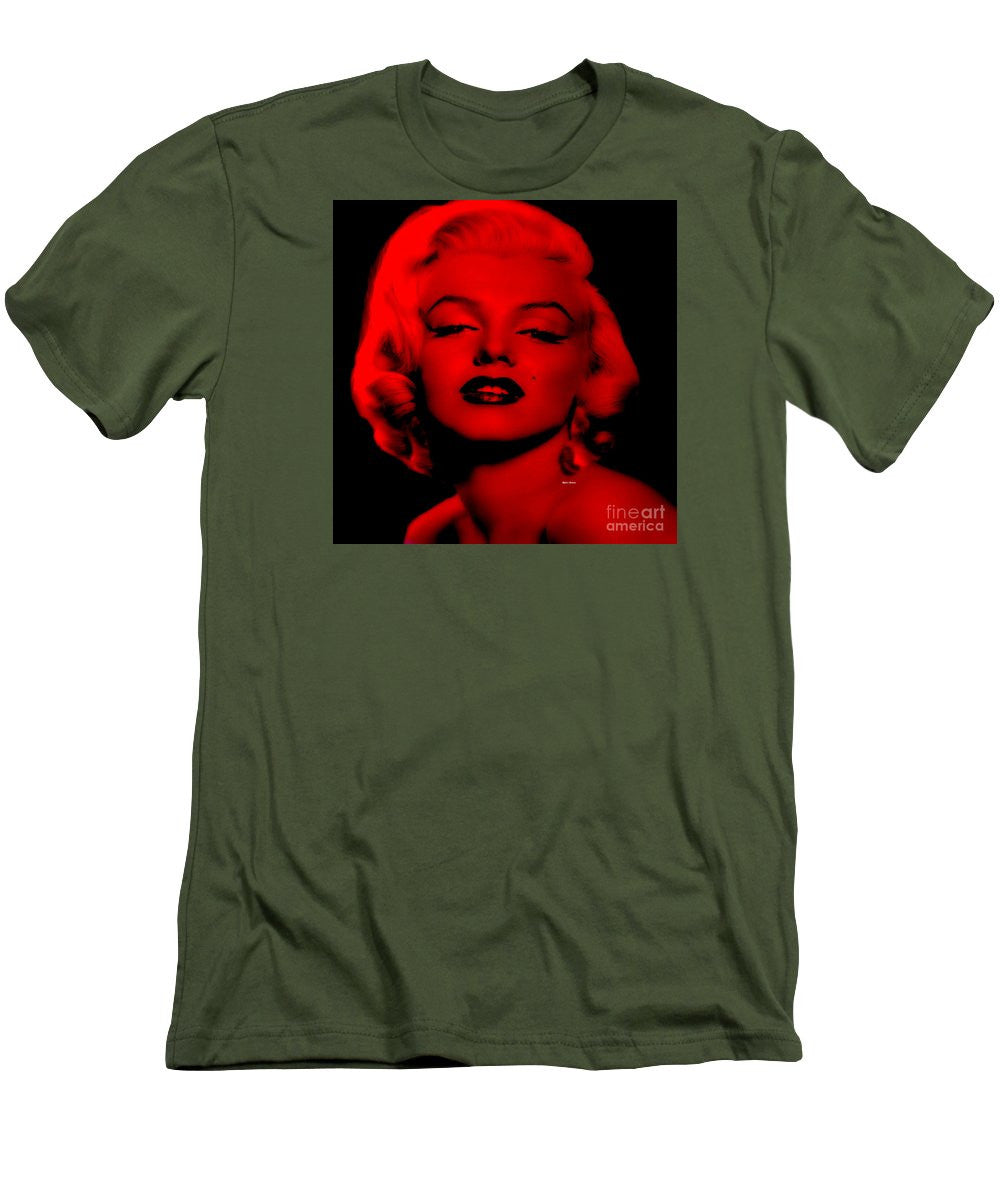 Men's T-Shirt (Slim Fit) - Marilyn Monroe In Red. Pop Art