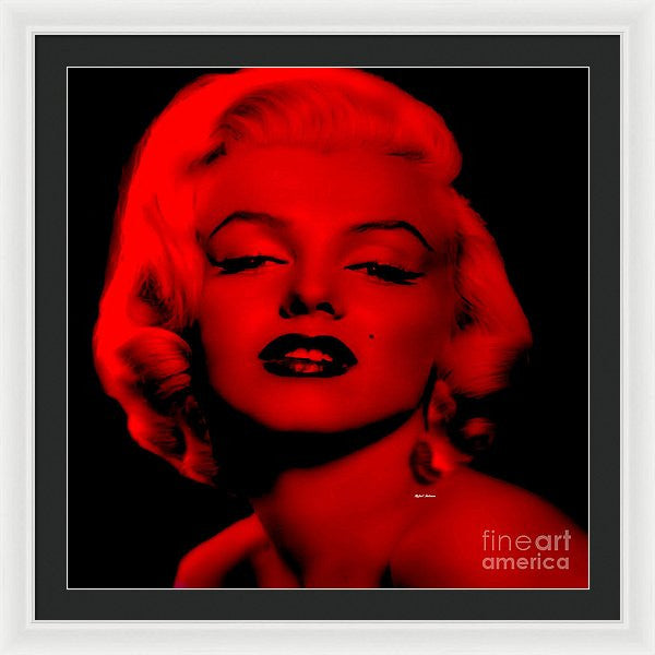 Framed Print - Marilyn Monroe In Red. Pop Art