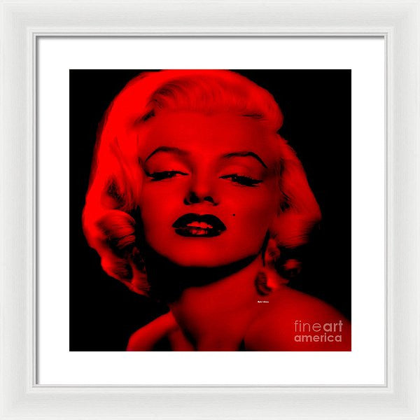 Framed Print - Marilyn Monroe In Red. Pop Art