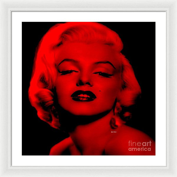 Framed Print - Marilyn Monroe In Red. Pop Art