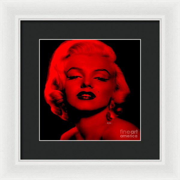 Framed Print - Marilyn Monroe In Red. Pop Art