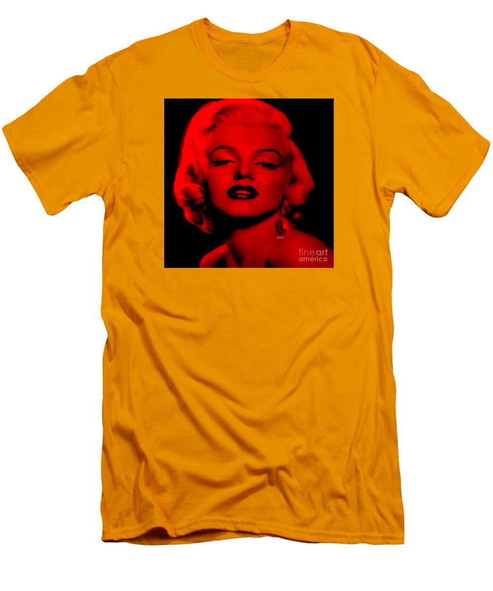 Men's T-Shirt (Slim Fit) - Marilyn Monroe In Red. Pop Art