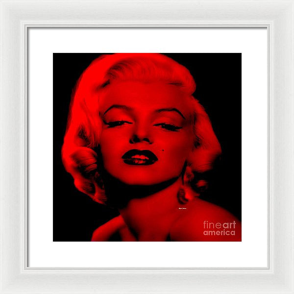 Framed Print - Marilyn Monroe In Red. Pop Art