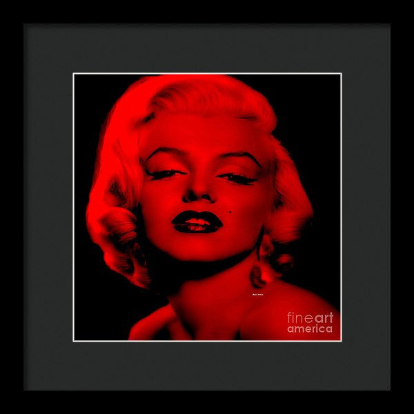 Framed Print - Marilyn Monroe In Red. Pop Art