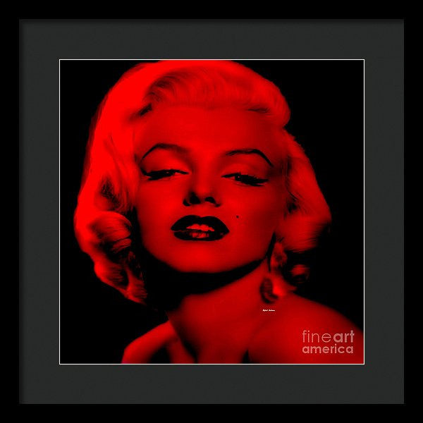 Framed Print - Marilyn Monroe In Red. Pop Art