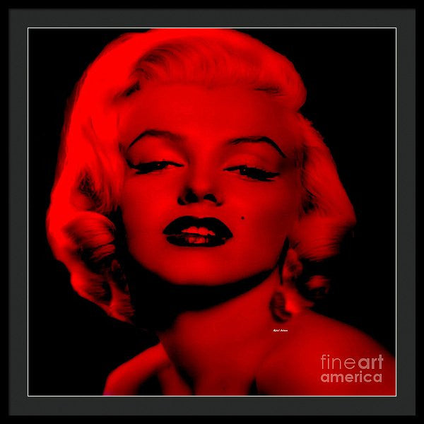 Framed Print - Marilyn Monroe In Red. Pop Art