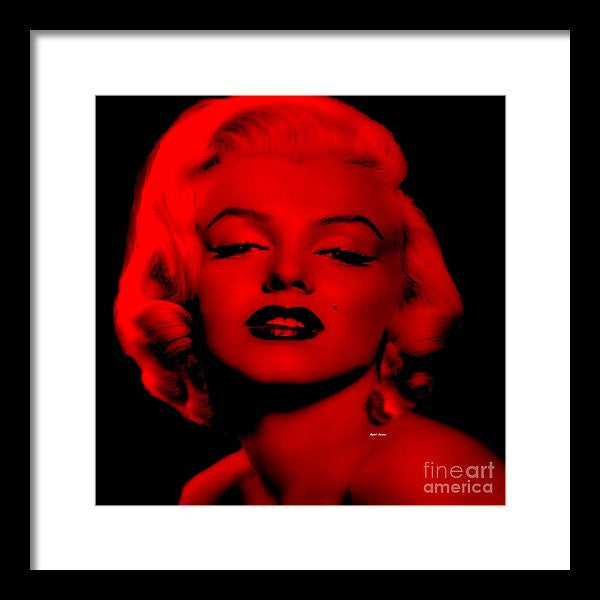 Framed Print - Marilyn Monroe In Red. Pop Art