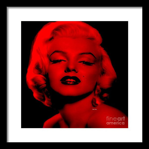 Framed Print - Marilyn Monroe In Red. Pop Art