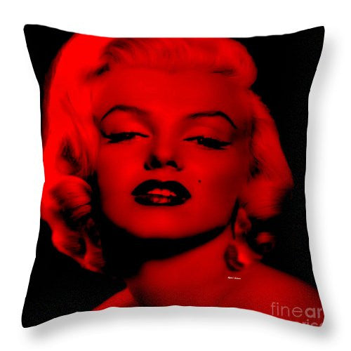 Throw Pillow - Marilyn Monroe In Red. Pop Art
