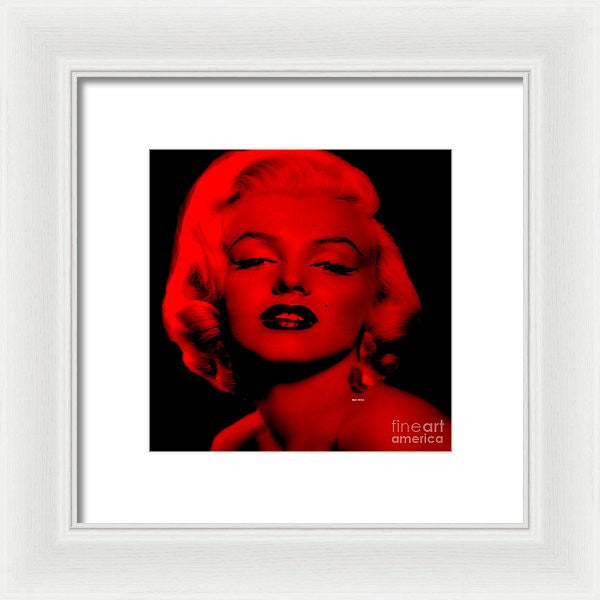 Framed Print - Marilyn Monroe In Red. Pop Art