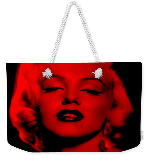 Weekender Tote Bag - Marilyn Monroe In Red. Pop Art