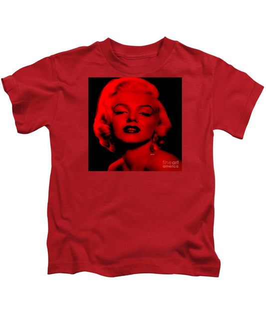 Kids T-Shirt - Marilyn Monroe In Red. Pop Art