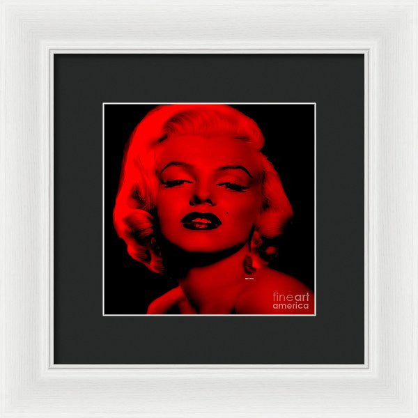 Framed Print - Marilyn Monroe In Red. Pop Art