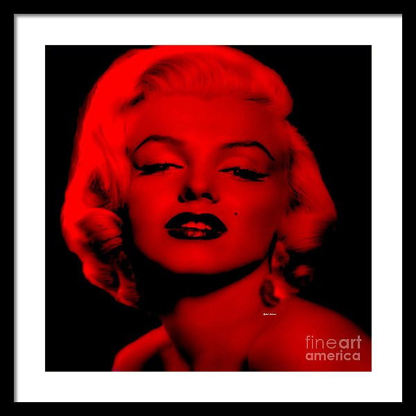 Framed Print - Marilyn Monroe In Red. Pop Art