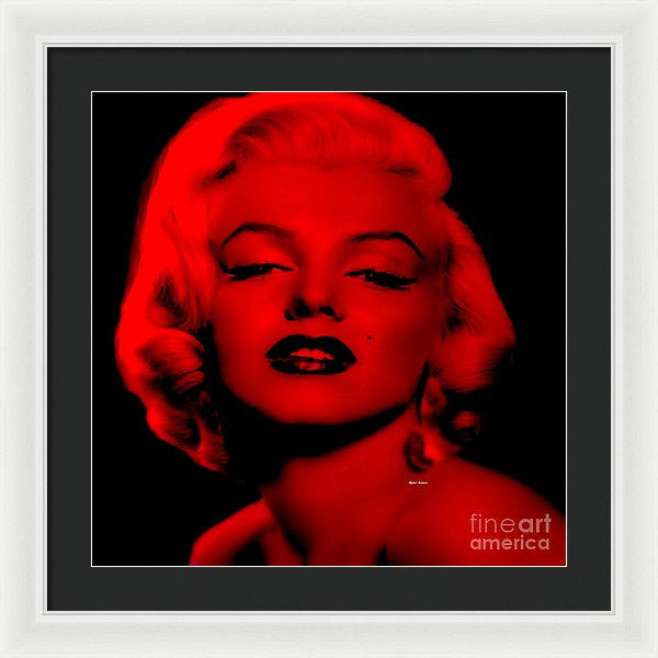 Framed Print - Marilyn Monroe In Red. Pop Art