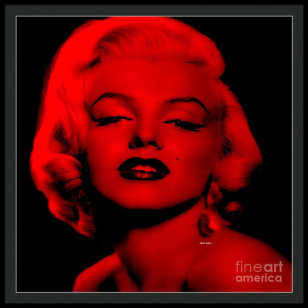 Framed Print - Marilyn Monroe In Red. Pop Art