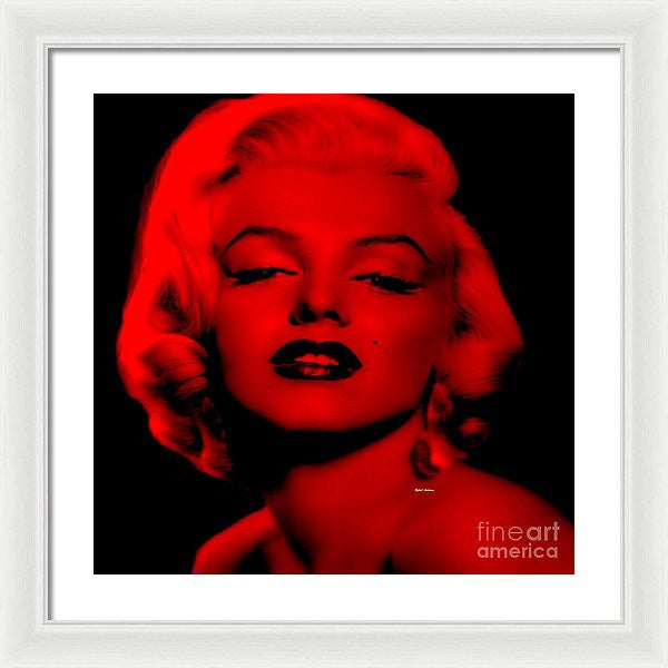 Framed Print - Marilyn Monroe In Red. Pop Art