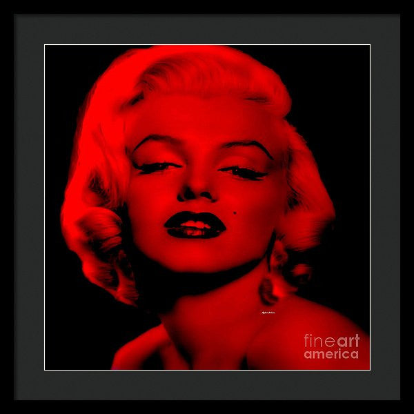 Framed Print - Marilyn Monroe In Red. Pop Art