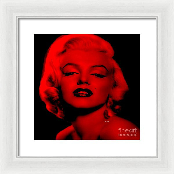 Framed Print - Marilyn Monroe In Red. Pop Art