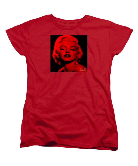 Women's T-Shirt (Standard Cut) - Marilyn Monroe In Red. Pop Art