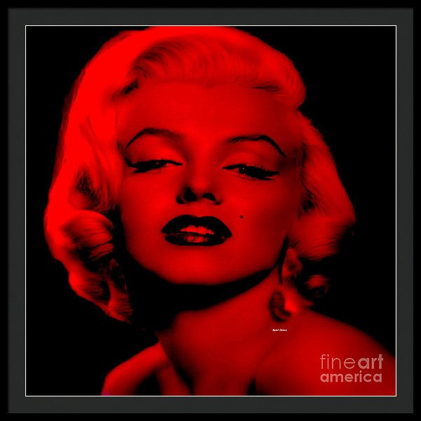 Framed Print - Marilyn Monroe In Red. Pop Art