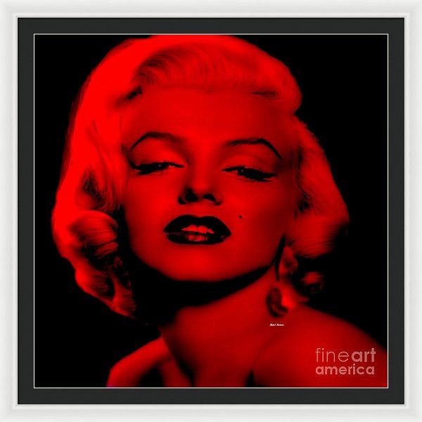 Framed Print - Marilyn Monroe In Red. Pop Art