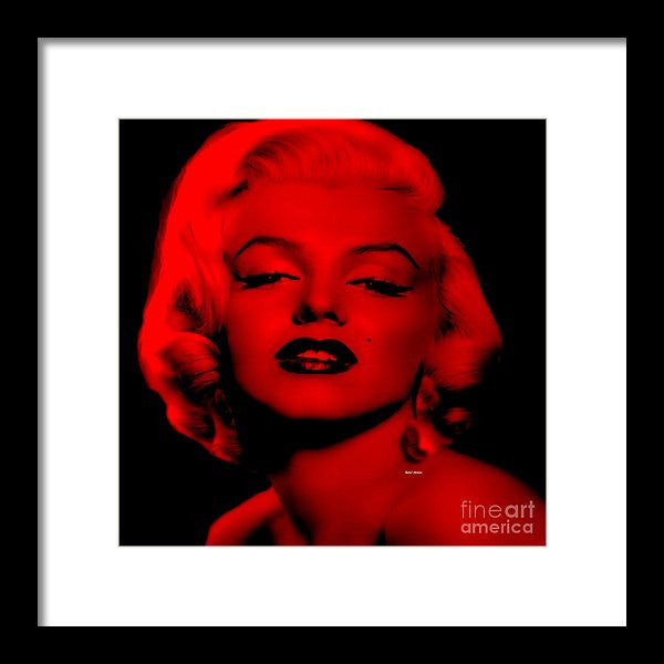 Framed Print - Marilyn Monroe In Red. Pop Art