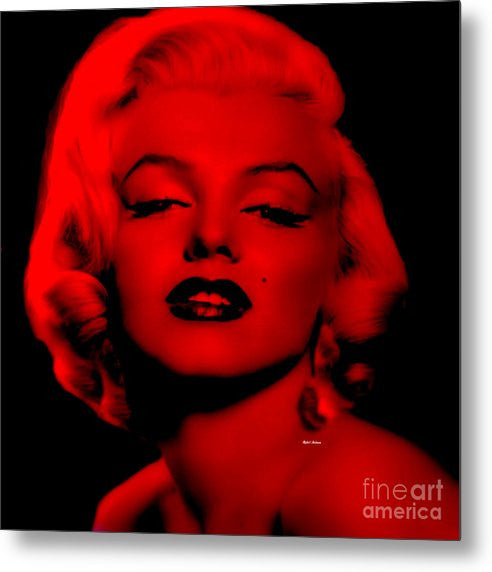 Metal Print - Marilyn Monroe In Red. Pop Art