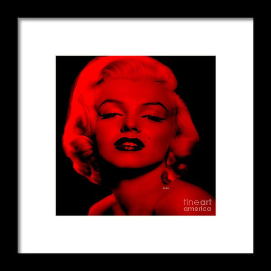 Framed Print - Marilyn Monroe In Red. Pop Art