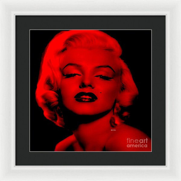 Framed Print - Marilyn Monroe In Red. Pop Art