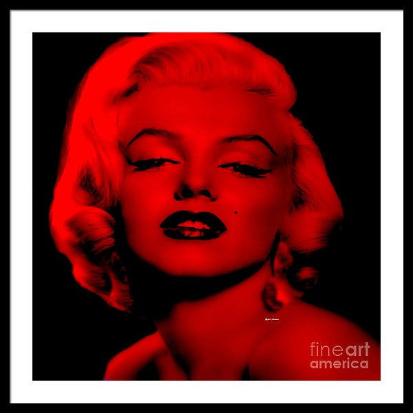 Framed Print - Marilyn Monroe In Red. Pop Art