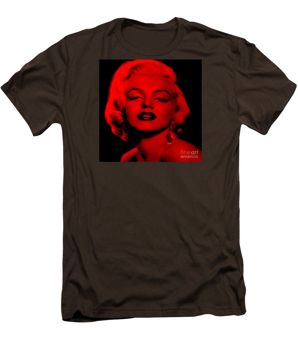 Men's T-Shirt (Slim Fit) - Marilyn Monroe In Red. Pop Art