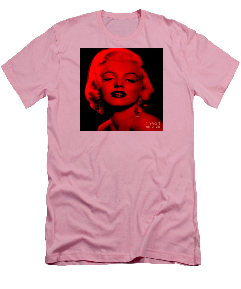 Men's T-Shirt (Slim Fit) - Marilyn Monroe In Red. Pop Art