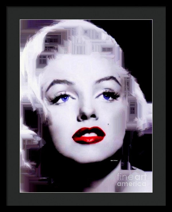 Framed Print - Marilyn Monroe In Black And White. Pop Art