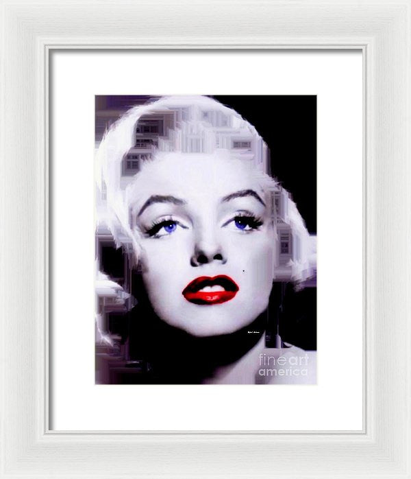 Framed Print - Marilyn Monroe In Black And White. Pop Art