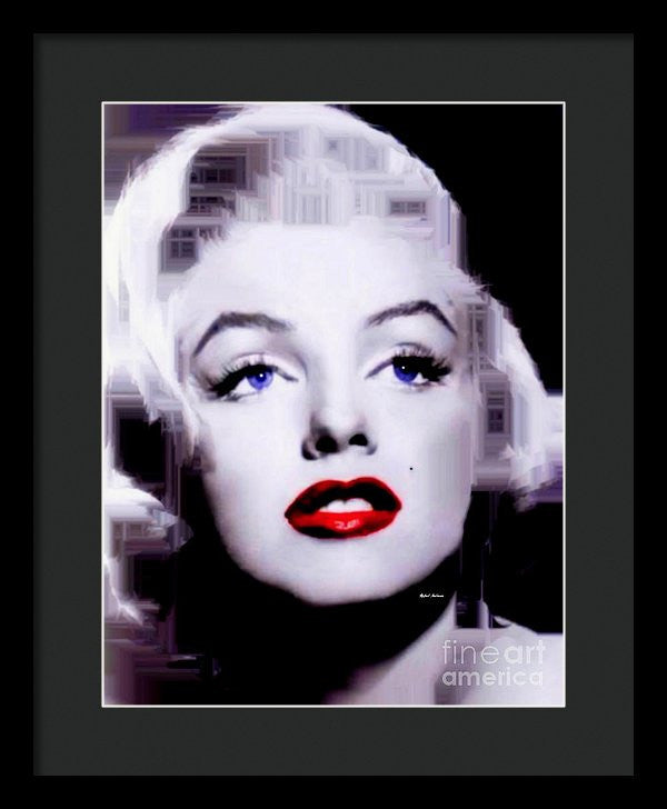 Framed Print - Marilyn Monroe In Black And White. Pop Art