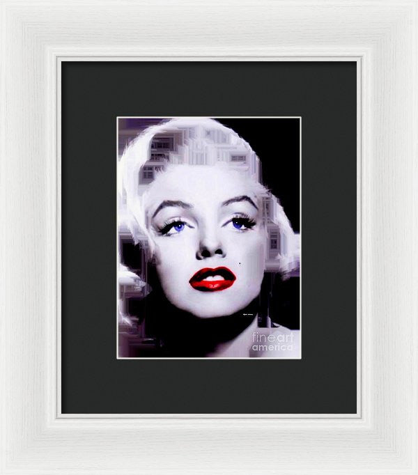 Framed Print - Marilyn Monroe In Black And White. Pop Art