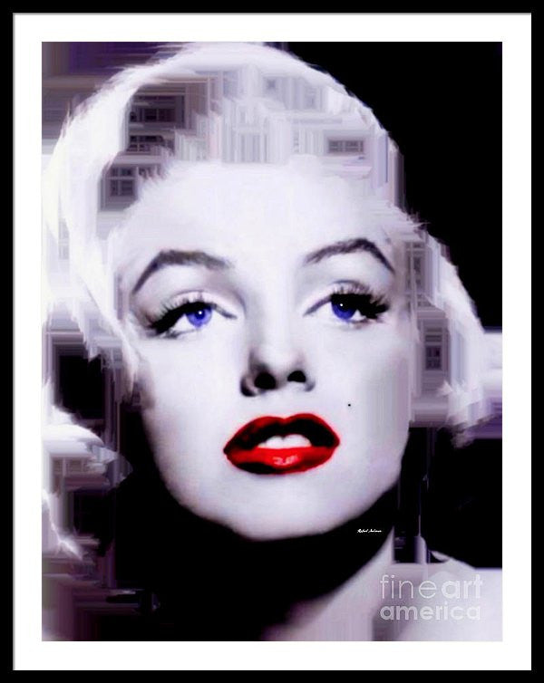 Framed Print - Marilyn Monroe In Black And White. Pop Art