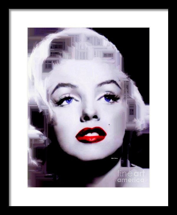 Framed Print - Marilyn Monroe In Black And White. Pop Art