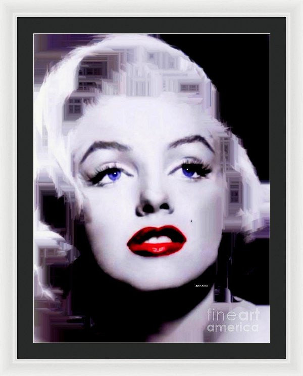 Framed Print - Marilyn Monroe In Black And White. Pop Art