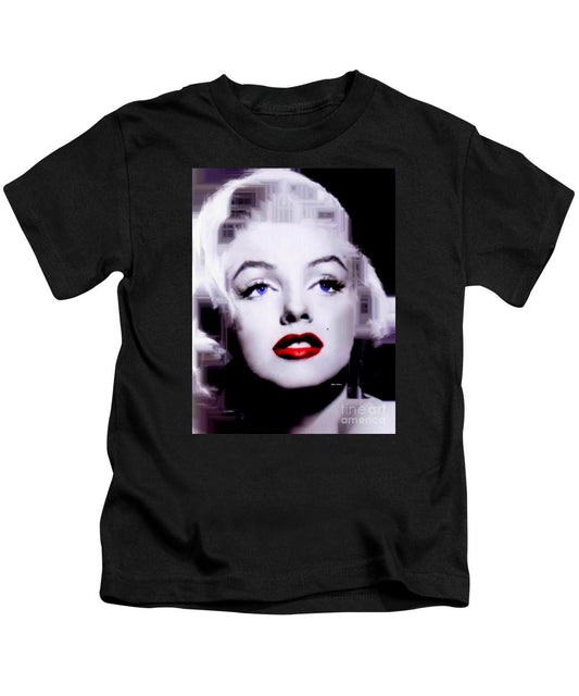 Kids T-Shirt - Marilyn Monroe In Black And White. Pop Art