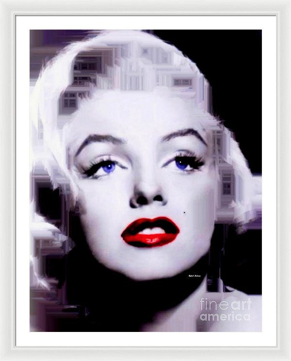 Framed Print - Marilyn Monroe In Black And White. Pop Art