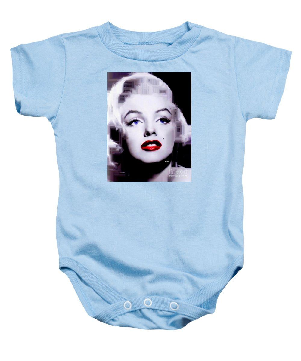 Baby Onesie - Marilyn Monroe In Black And White. Pop Art