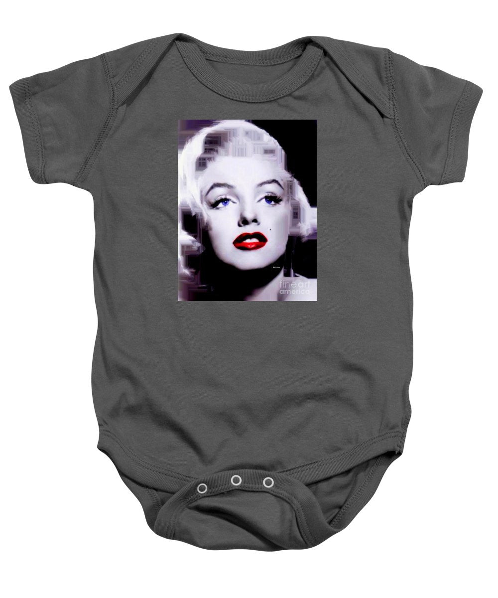 Baby Onesie - Marilyn Monroe In Black And White. Pop Art
