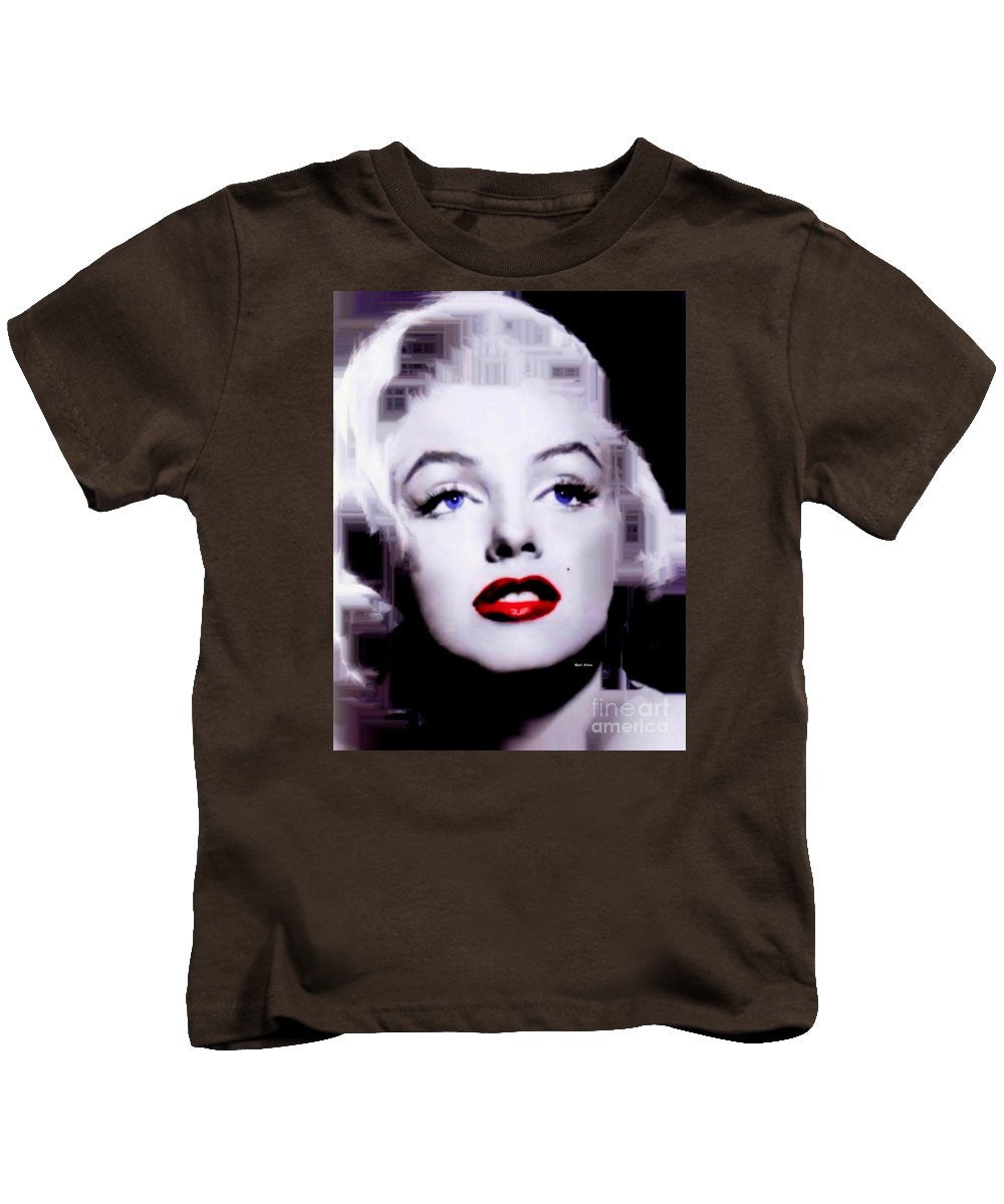 Kids T-Shirt - Marilyn Monroe In Black And White. Pop Art