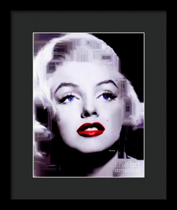 Framed Print - Marilyn Monroe In Black And White. Pop Art