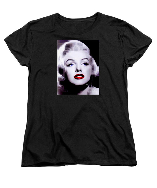 Women's T-Shirt (Standard Cut) - Marilyn Monroe In Black And White. Pop Art