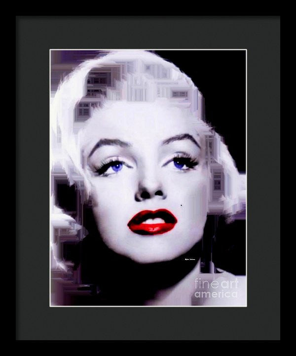 Framed Print - Marilyn Monroe In Black And White. Pop Art