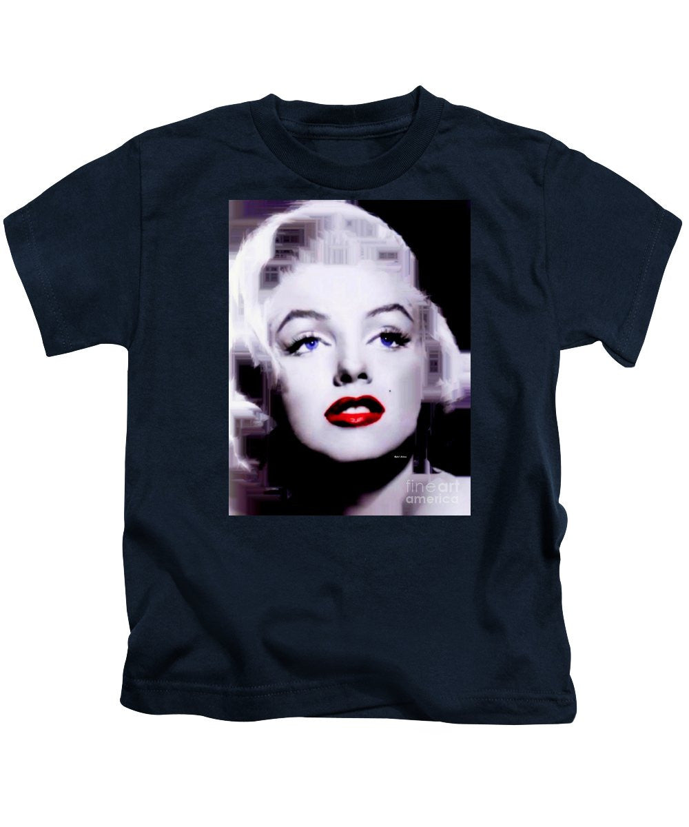 Kids T-Shirt - Marilyn Monroe In Black And White. Pop Art